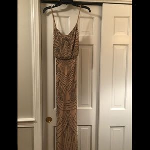 Adrianna Pappel Beaded Blouson Gown